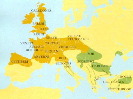 Celtic Map - Tribes