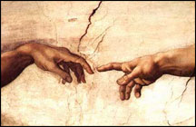 Michelangelo - Detail from the "Creation of Man"